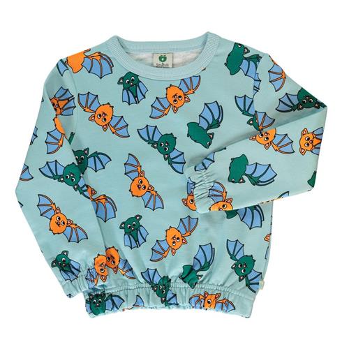 Se Småfolk Sweatshirt with bats  Stratosphere | Blå | 3-4 years ved Babyshop