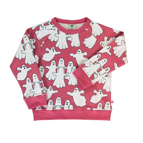 Se Småfolk Sweatshirt with ghosts  Baroque Rose | Lyserød | 1-2 years ved Babyshop