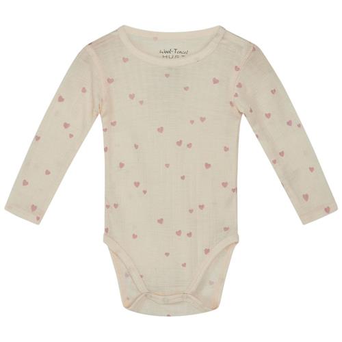 Se Hust&Claire Bocel Mønstret Babybody Ecru | Beige | 50 cm ved Babyshop