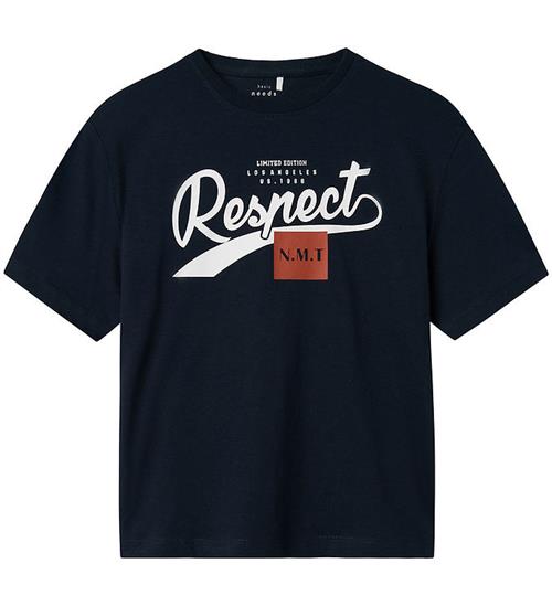 Name It T-shirt - NkmVilogo - Dark Sapphire/Respect