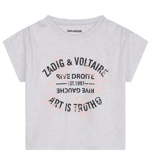 Zadig & Voltaire T-shirt - LyesgrÃ¥meleret m. Print