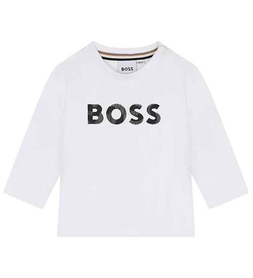 Se BOSS BOSS Bluse - Hvid m. Sort ved KidsWorld