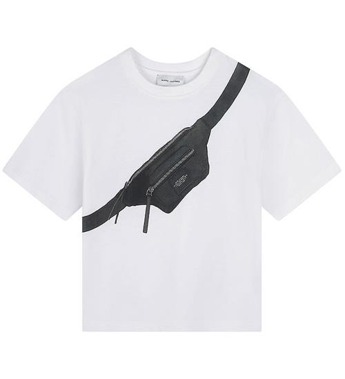 Little Marc Jacobs Little Marc Jacobs T-shirt - Hvid/Sort m. BÃ¦ltetaske