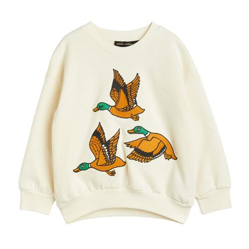 Mini Rodini GOTS Ducks Broderet Sweatshirt Off White |  | 80/86 cm