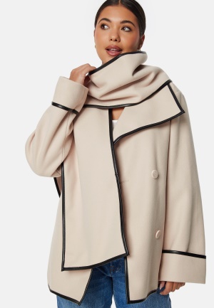 Josefin Lavold X Bubbleroom Josefin Scarf Coat Sand M