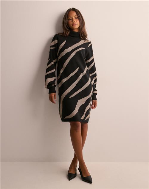 OBJECT - Mønstret - Objray L/S Knit Rollneck Dress Aop