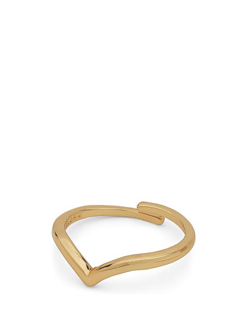 Se Pilgrim Lulu Recycled Stack Ring Pilgrim Gold ved Booztlet