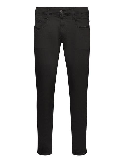 Se Replay Anbass Trousers Slim Hyperflex Colour Xlite Replay Black ved Booztlet