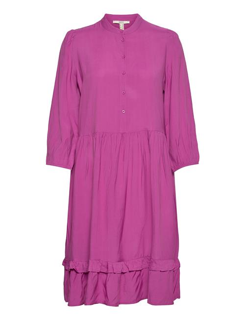 Esprit Casual Women Dresses Light Woven Midi Esprit Casual Pink