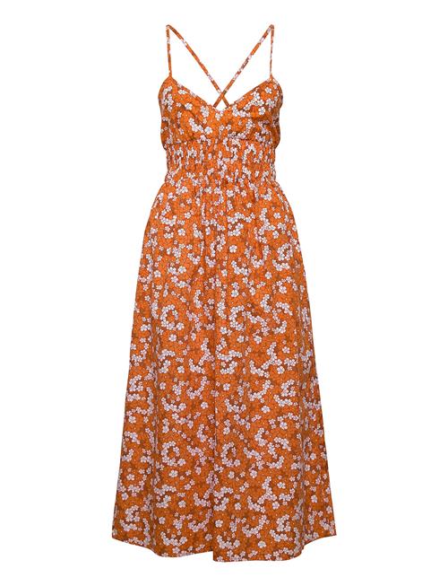 Faithfull The Brand Lalika Midi Dress Faithfull The Brand Orange