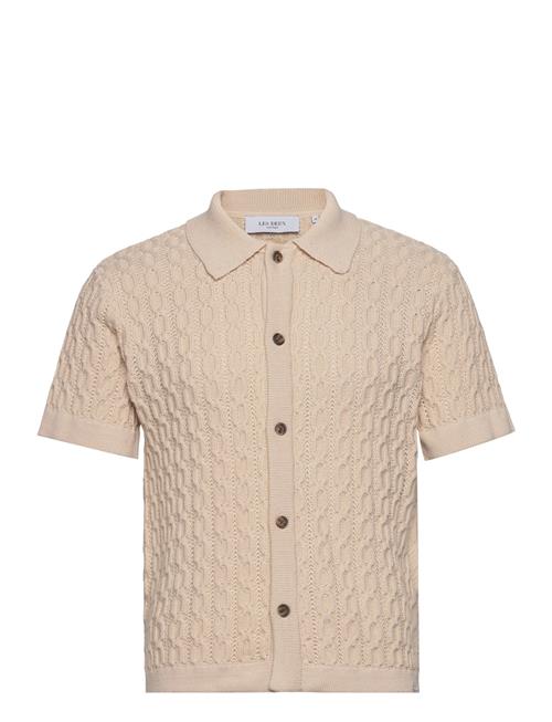 Les Deux Garrett Knitted Ss Shirt Les Deux Cream