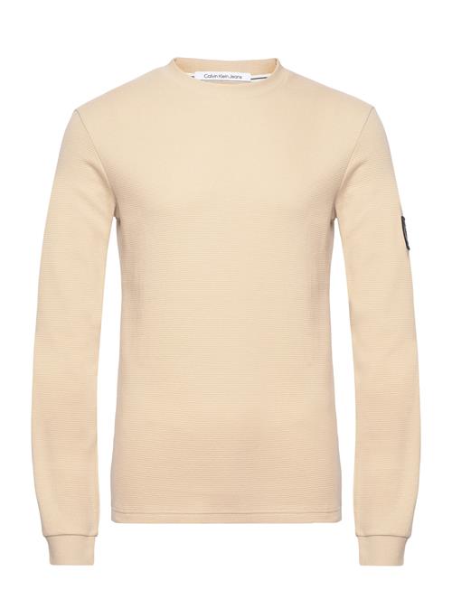 Calvin Klein Jeans Badge Waffle Ls Tee Calvin Klein Jeans Beige