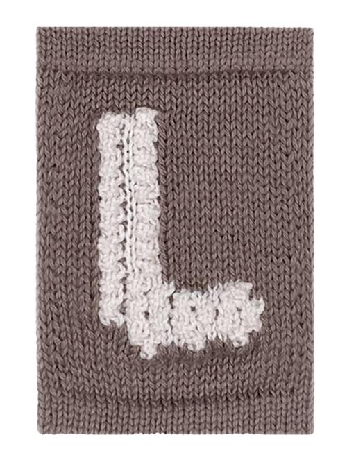 Knitted Letter L, Nature Smallstuff Beige