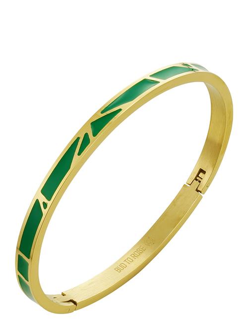 Se Bud to rose Rose Enamel Bangle Green/Gold Bud To Rose Green ved Booztlet