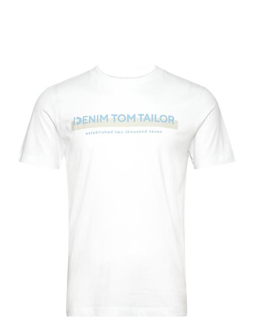 Se Tom Tailor Printed T-Shirt Tom Tailor White ved Booztlet