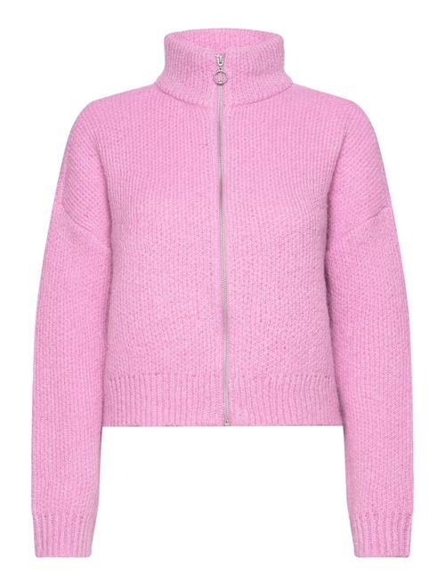 Se Vero Moda Vmyoko Ls Highneck Zip Cardigan Ga Boo Vero Moda Pink ved Booztlet