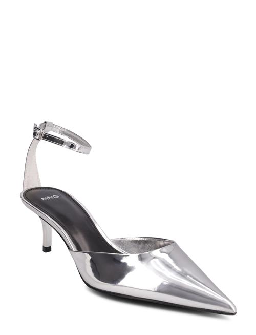 Mango Metallic Heel Shoes Mango Silver