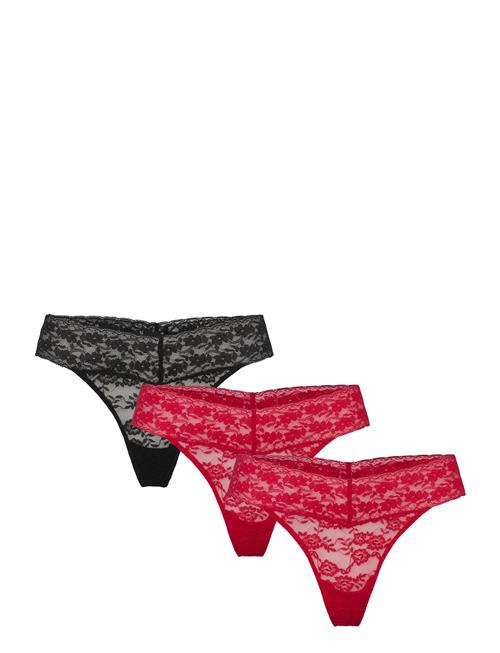 Lindex Brief Lacey Thong Low 3 Pack Lindex Red