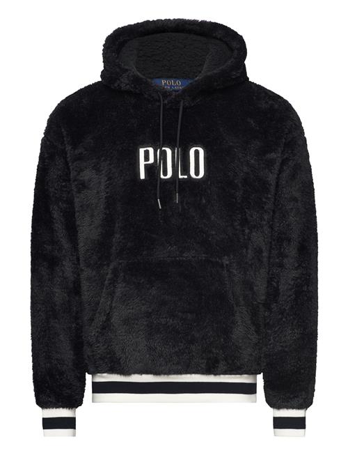 Se Polo Ralph Lauren Logo Pile Fleece Hoodie Polo Ralph Lauren Black ved Booztlet