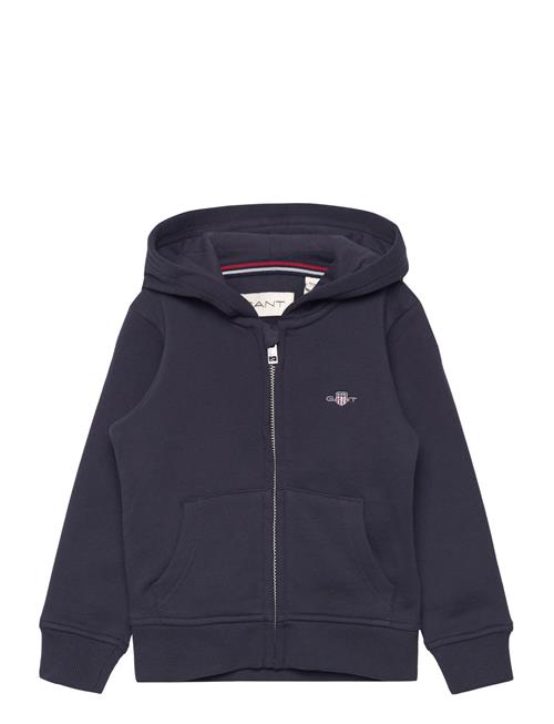 Se GANT Shield Zip Hoodie GANT Navy ved Booztlet