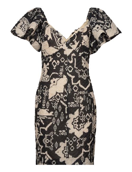 French Connection Deon Candra Jacquard Dress French Connection Black