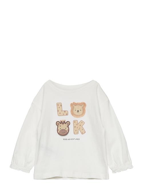 Mango Printed Long Sleeve T-Shirt Mango Cream