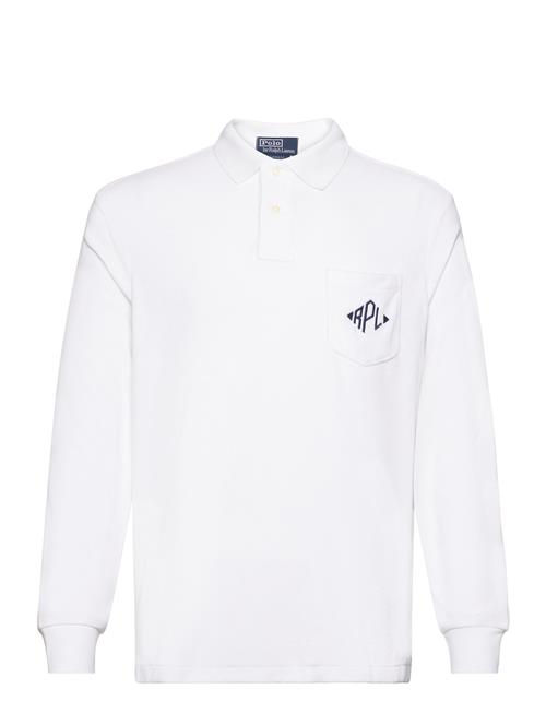 Polo Ralph Lauren Classic Fit Monogram Terry Polo Shirt Polo Ralph Lauren White