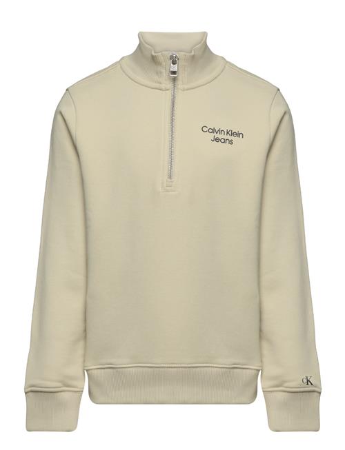 Calvin Klein Ckj Stack Logo Terry Half-Zip Calvin Klein Khaki