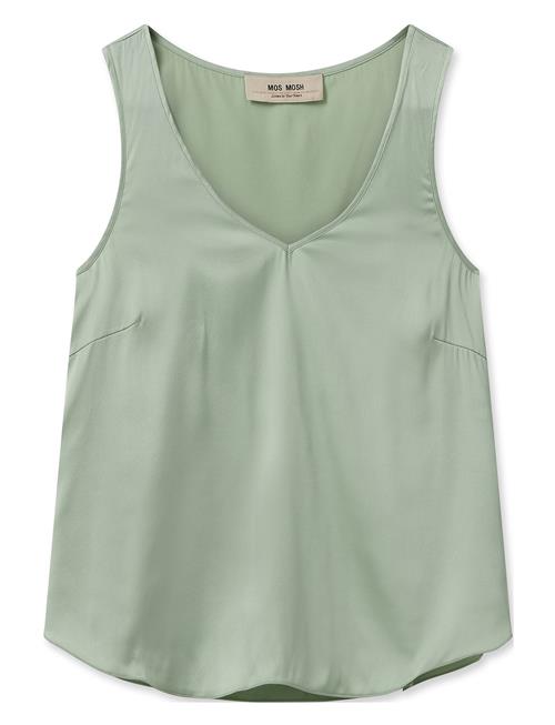 Se MOS MOSH Mmastrid V-Neck Silk Tank Top MOS MOSH Green ved Booztlet