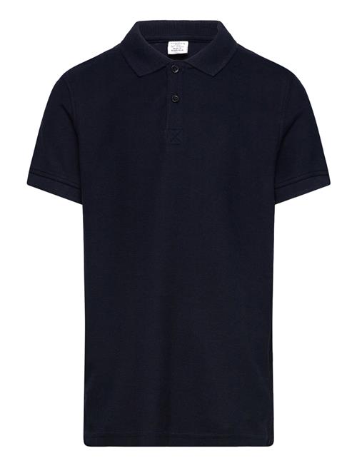 Se Lindex Top Ss Pique Lindex Navy ved Booztlet