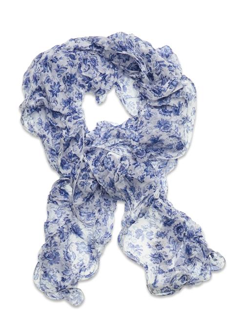 Lauren Ralph Lauren Andelene Floral Ruffled Scarf Lauren Ralph Lauren Blue