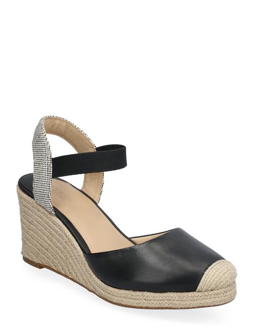 Lauren Ralph Lauren Pearle Ii Leather & Canvas Espadrille Lauren Ralph Lauren Black