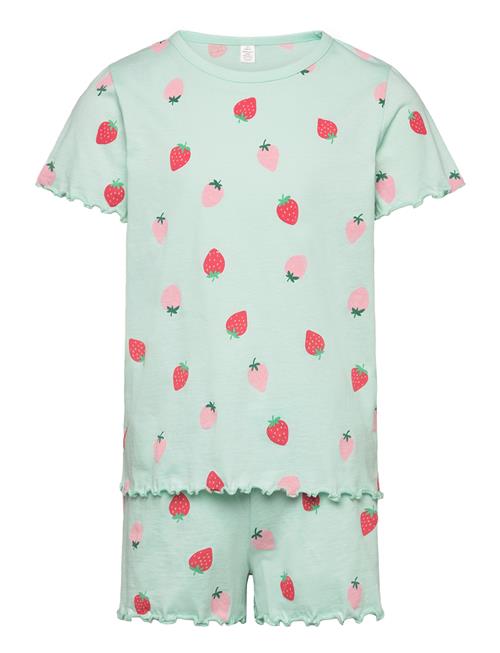 Lindex Pyjama Tee Shorts Set Unicorn Lindex Green