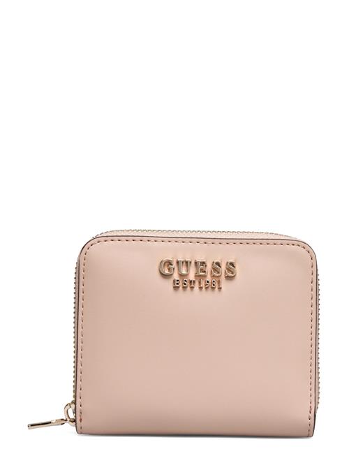 Se GUESS Laurel Slg Small Zip Around GUESS Pink ved Booztlet