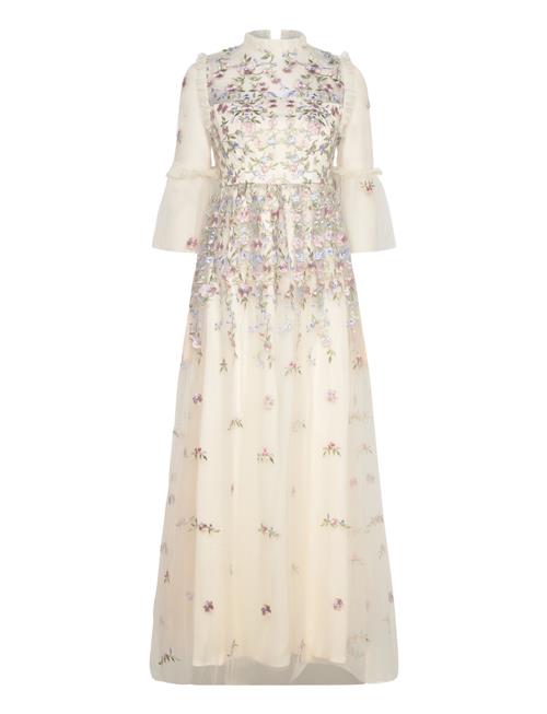 Malina Nicolina Long Sleeved Lace Maxi Dress Malina Cream