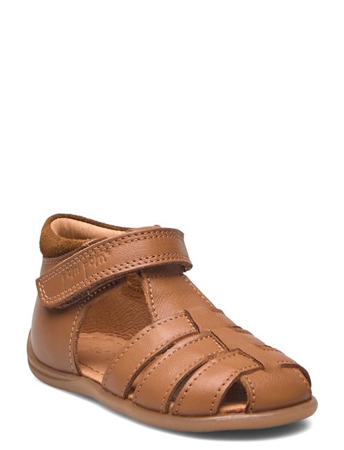 Pom Pom Starters™ Velcro Sandal Pom Pom Brown