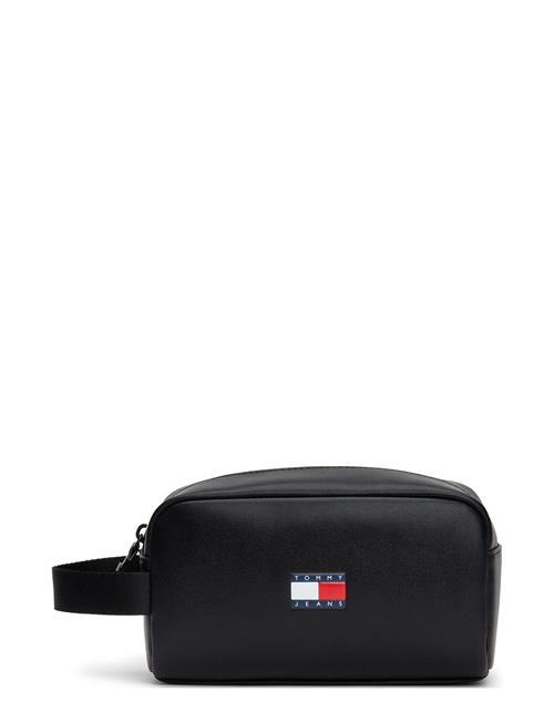 Tjm Archive Leather Washbag Tommy Hilfiger Black