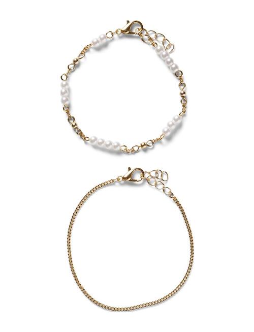 Se Pieces Pckelly 2-Pack Bracelet Pieces Gold ved Booztlet