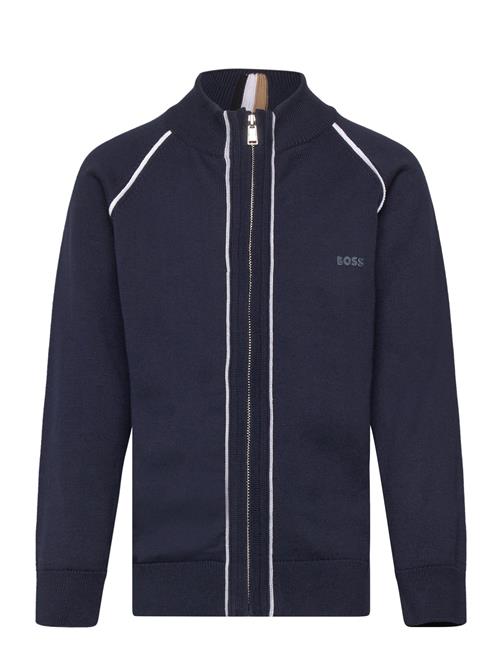 Se BOSS Knitted Cardigan BOSS Navy ved Booztlet