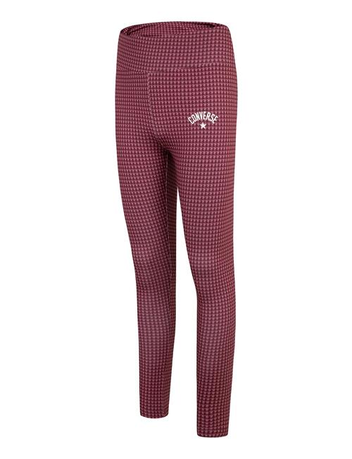 Converse Converse High Rise Printed Leggings Converse Burgundy