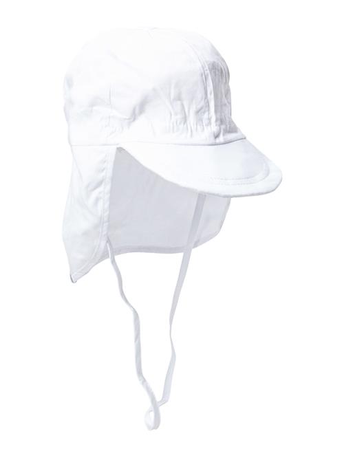 Melton Cap W/Neck - Solid Colour Melton White