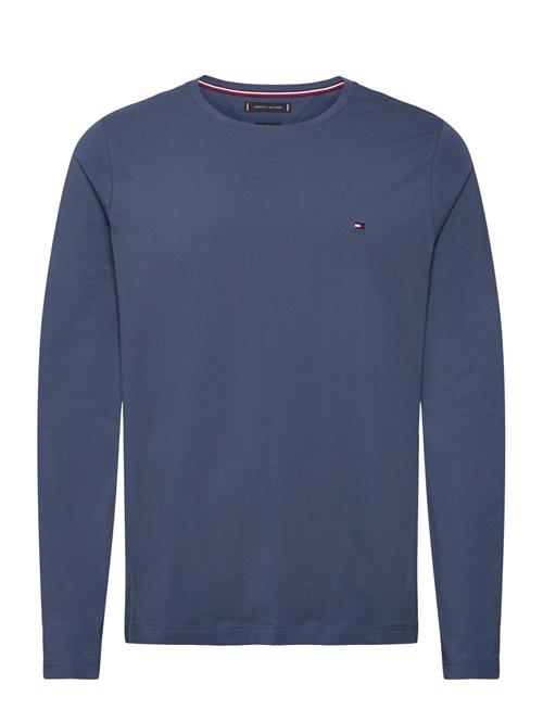 Se Stretch Slim Fit Long Sleeve Tee Tommy Hilfiger Navy ved Booztlet