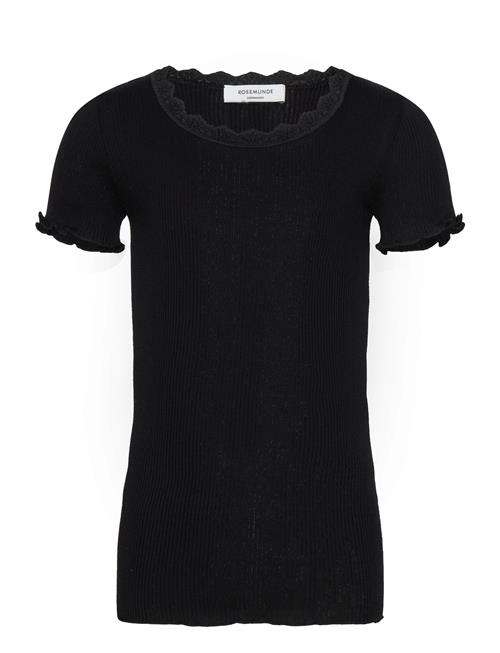 Rosemunde Kids Silk T-Shirt W/ Lace Rosemunde Kids Black