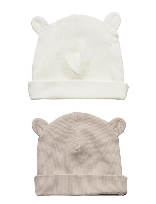 Lindex Cap W Ears 2Pack Lindex Cream