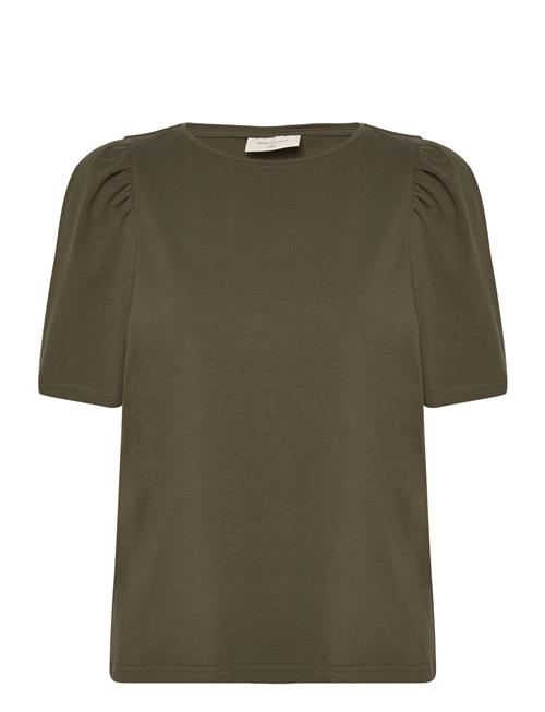 T-Shirt From Freequent In A Soft Material. The T-Shirt Has A Simple Silhouette W FREE/QUENT Khaki