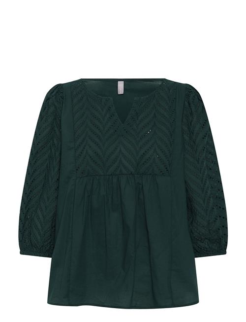 Se Culture Cutoril Blouse Culture Green ved Booztlet