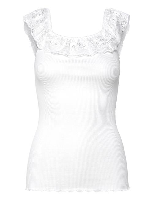 Rosemunde Silk Off Shoulder Top W/ Lace Rosemunde White