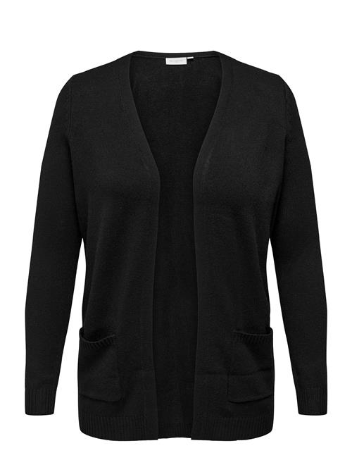 Se ONLY Carmakoma Caresly L/S Open Cardigan Knt Noos ONLY Carmakoma Black ved Booztlet