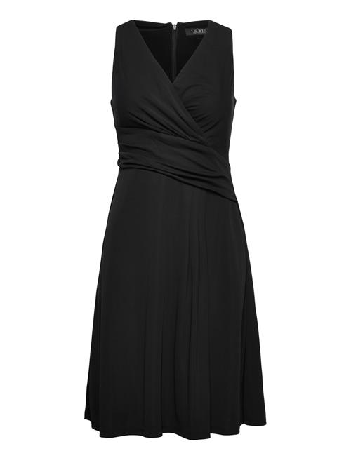 Lauren Ralph Lauren Surplice Jersey Sleeveless Dress Lauren Ralph Lauren Black