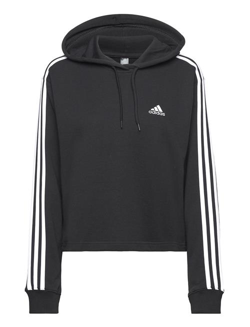 adidas Sportswear Essentials 3-Stripes French Terry Crop Hoodie Adidas Sportswear Black